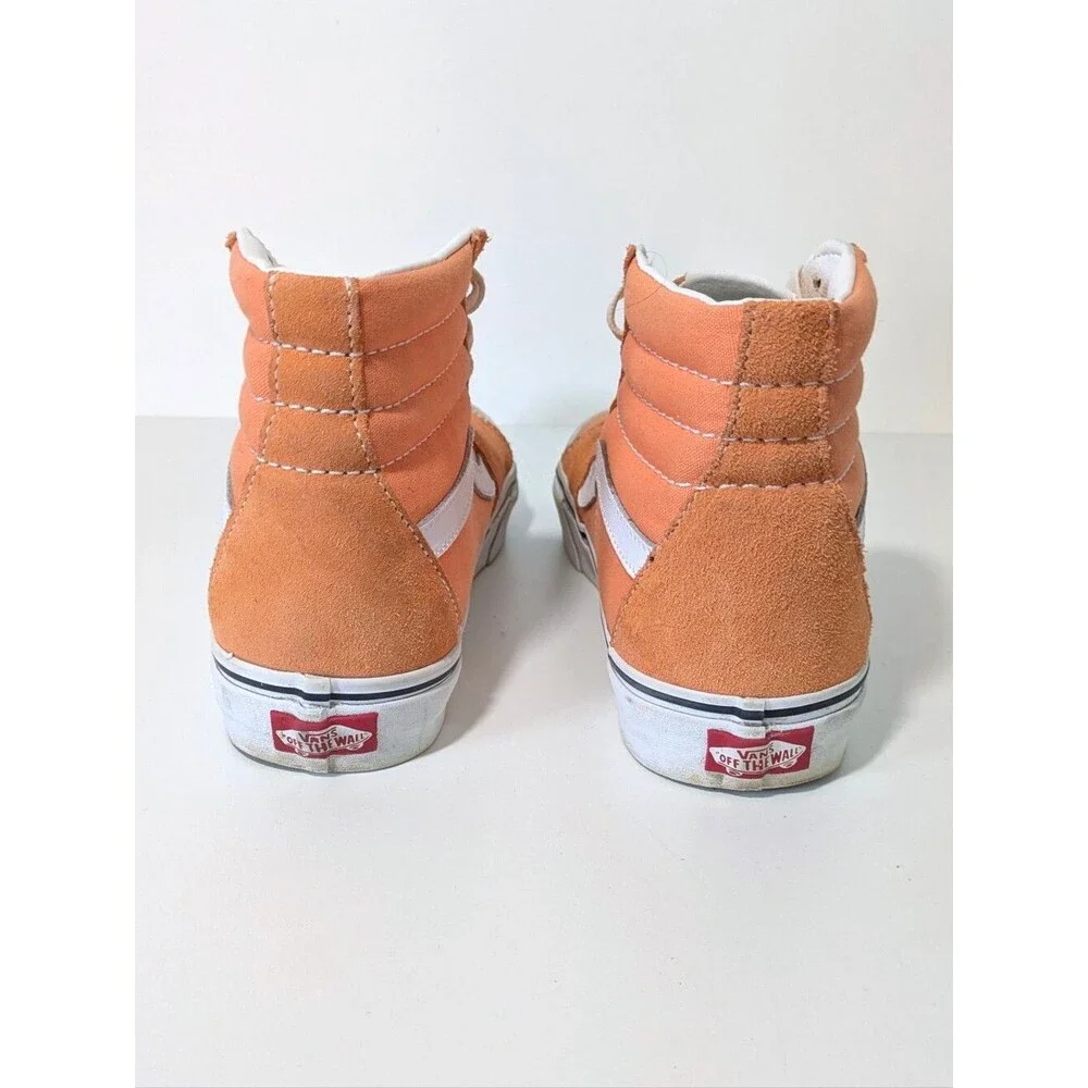 Vans Sk8-Hi Cadmium Orange / True White Sneakers - Size 7.5 Mens